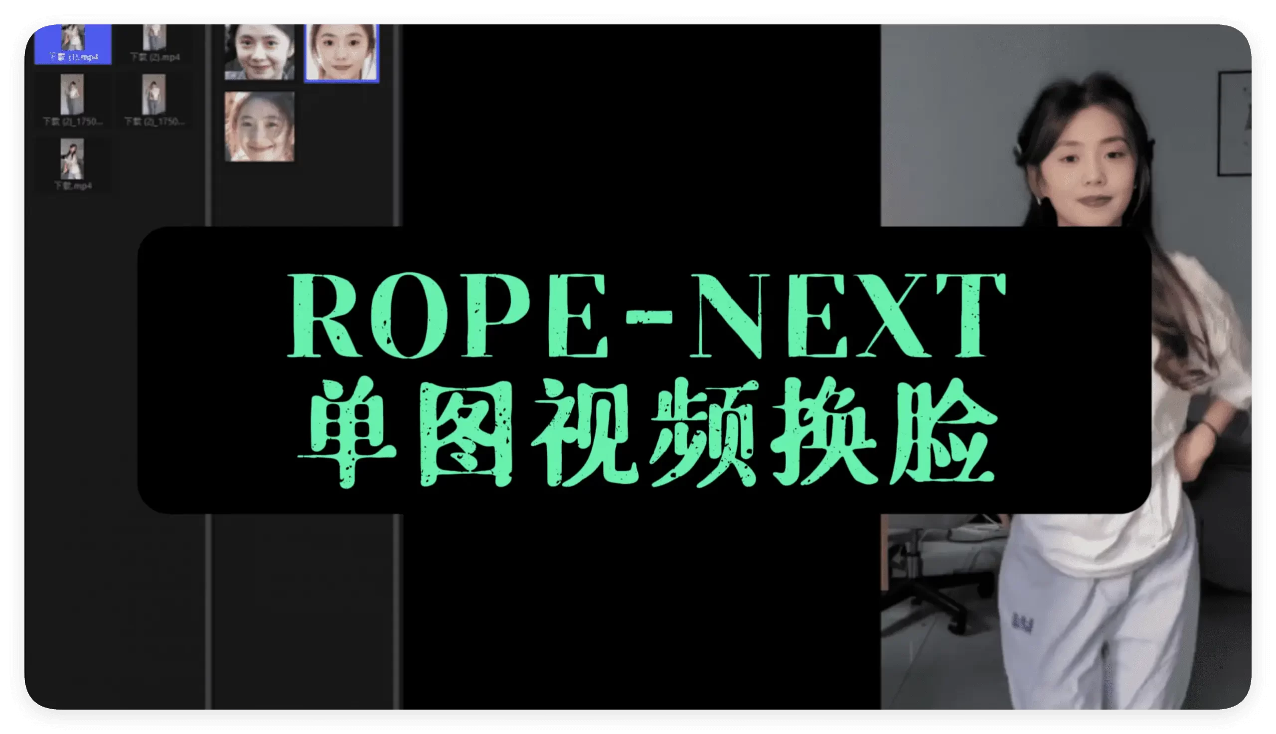 ROPE-NEXT单图视频换脸 - 万类AI-万类AI