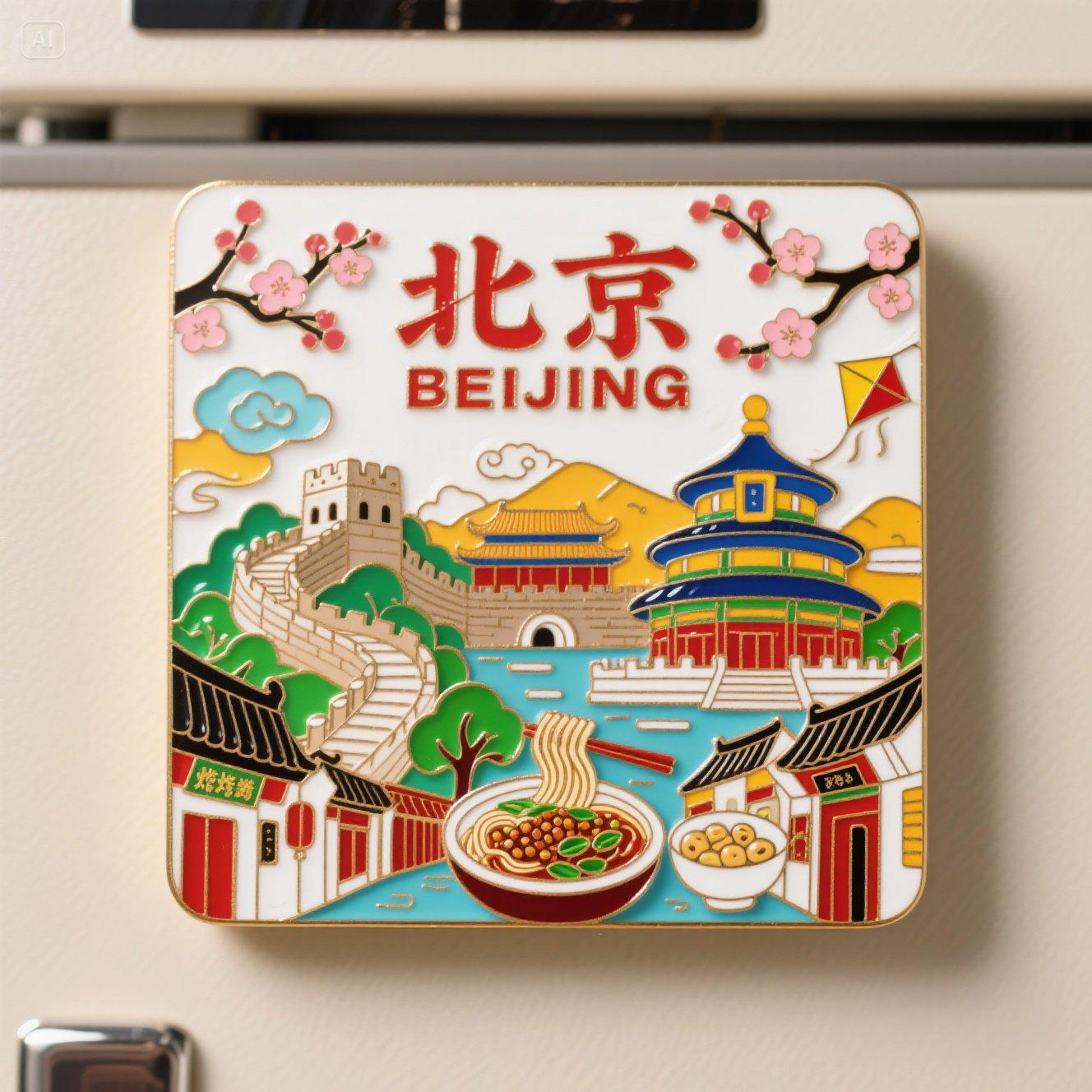 AI绘图指令|城市风格冰箱贴 - 万类AI-万类AI