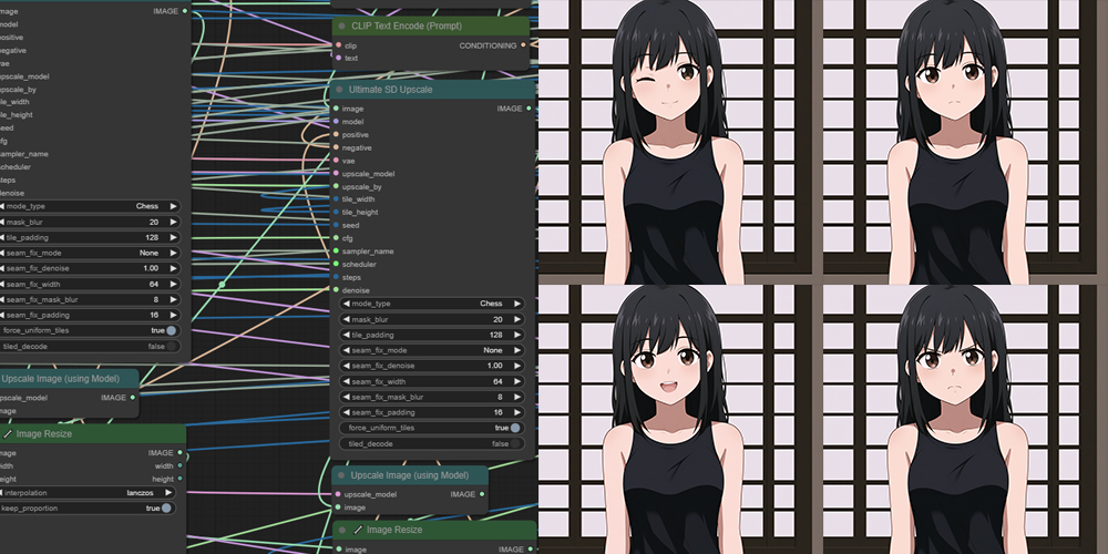 二次元角色表情变换ComfyUI 工作流节点 - 万类AI-万类AI