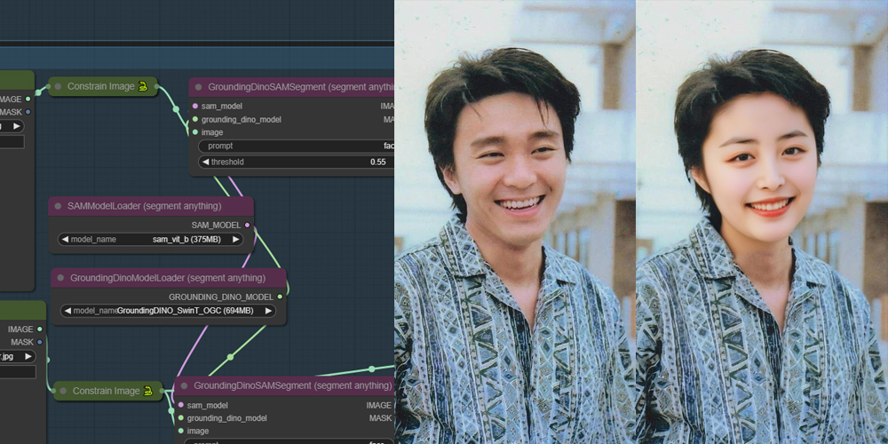 超自然AI换脸faceID+instantID双重办法ComfyUI 工作流节点 - 万类AI-万类AI