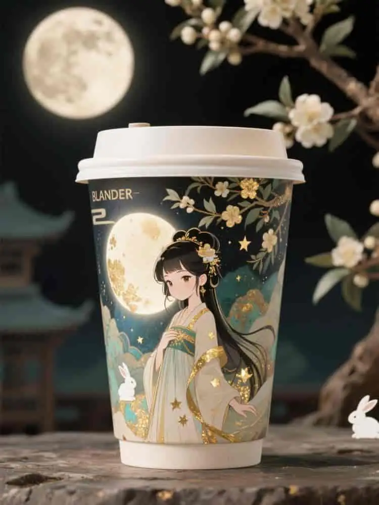 AI绘图指令|艺术设计奶茶杯指令 - 万类AI-万类AI