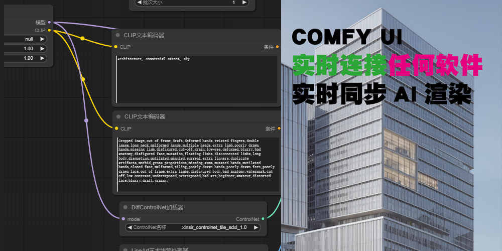 3D软件实时AI同步渲染ComfyUI 工作流节点 - 万类AI-万类AI