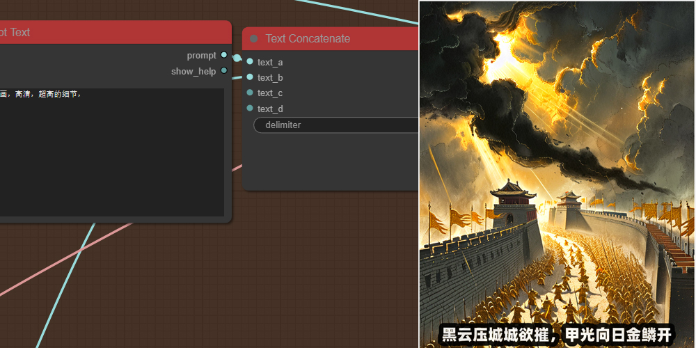 一键生成古诗词插画ComfyUI 工作流节点预设网盘免费下载 - 万类AI-万类AI
