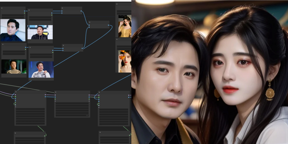 人物照AI合影处理大头照ComfyUI 工作流节点 - 万类AI-万类AI