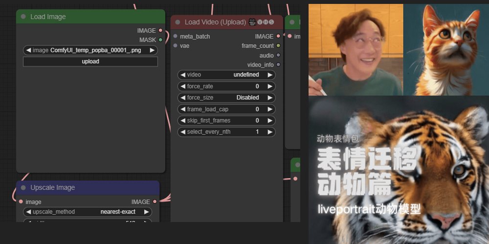 人物表情转移技术-动物版ComfyUI 工作流节点 - 万类AI-万类AI