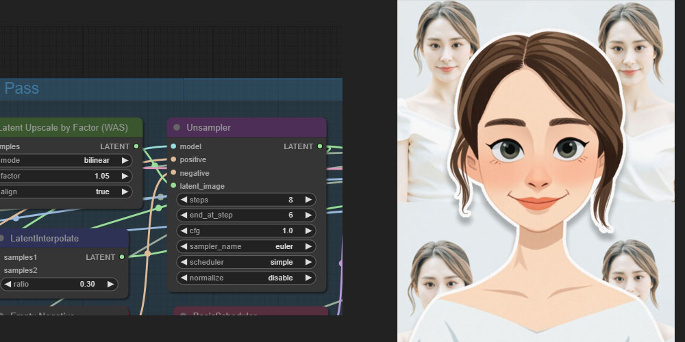 卡通创意贴纸风格转移ComfyUI 工作流节点 - 万类AI-万类AI