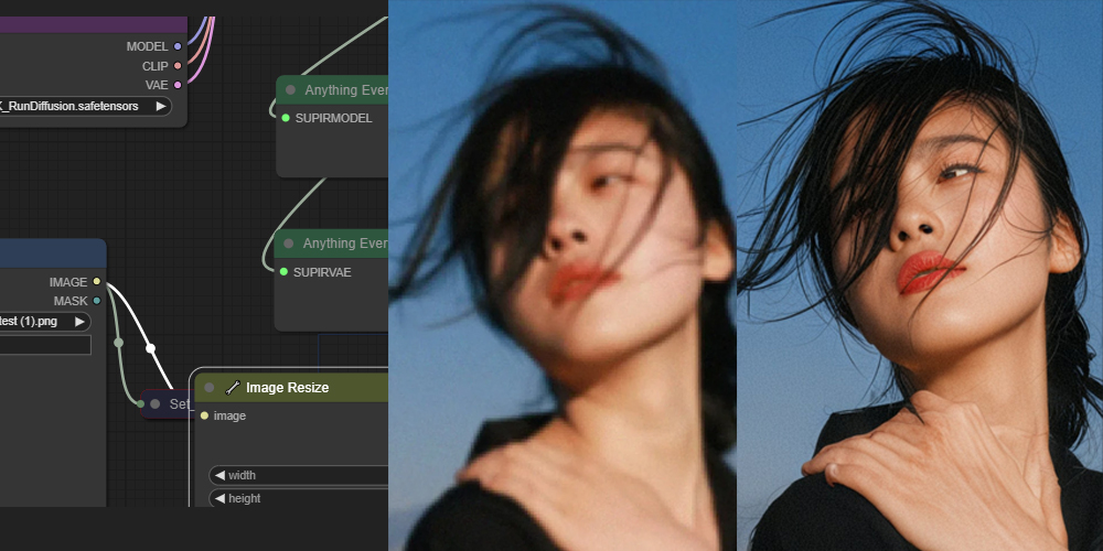 图片超清AI修复ComfyUI 工作流节点 - 万类AI-万类AI