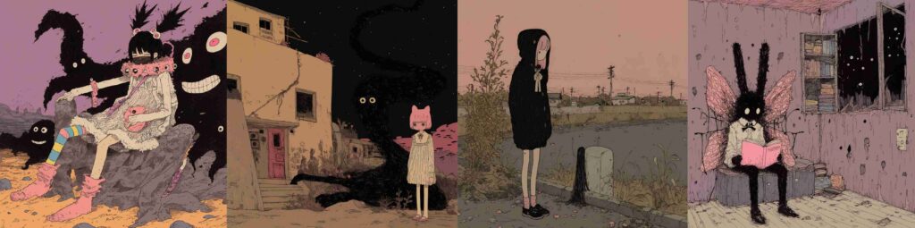 恐怖且可爱的风格CreepyCute Flux LoRA模型网盘免费下载 - 万类AI-万类AI