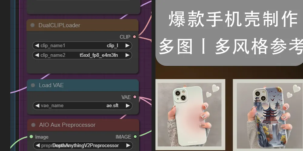 爆款手机壳图像生成ComfyUI 工作流节点 - 万类AI-万类AI