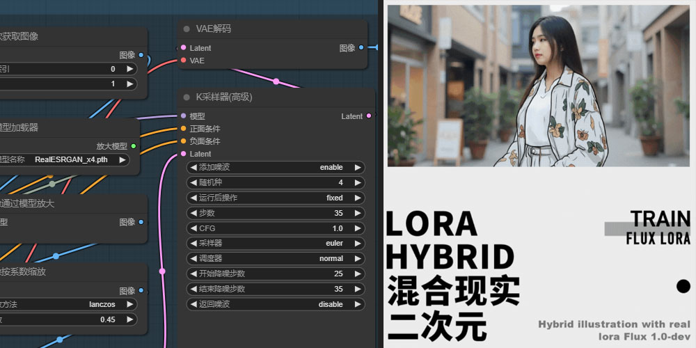 现实与二次元混合风格ComfyUI 工作流节点 - 万类AI-万类AI