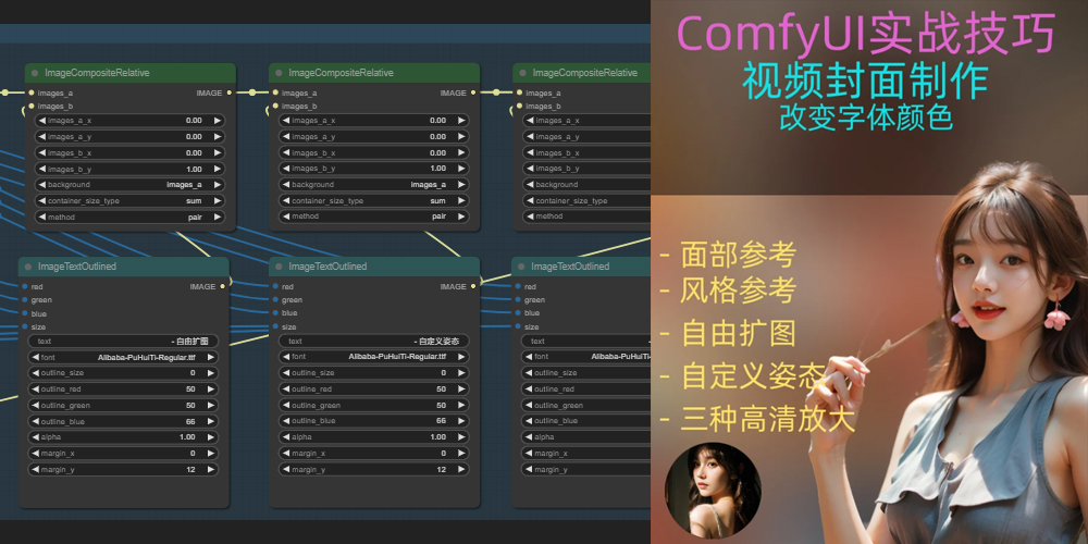 自媒体短视频封面设计生成ComfyUI 工作流节点 - 万类AI-万类AI