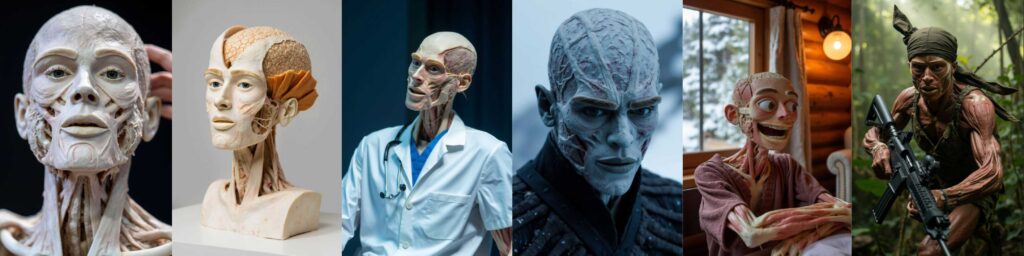 解剖学人体图像塑化身体世界Body Worlds FLUX LoRA模型网盘免费下载 - 万类AI-万类AI