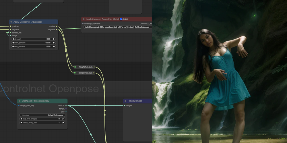 适用Animatediff V3版本的稳定视频动画生成ComfyUI 工作流节点预设下载 - 万类AI-万类AI