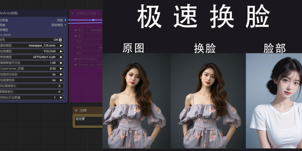 高质量极速换脸ComfyUI 工作流节点 - 万类AI-万类AI