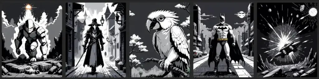 Flat Pixel Art平面黑白像素艺术【免费下载】LoRA模型网盘分享 模型 LoRA 推广 类型：LoRA基础算法：SDXL 1.0提示：Strength: 0.9触发词：dpixeBw style，dpixeBw大小：217.87MB 资源下载百度网盘高速下载仅限VIP下载升级VIP夸克网盘下载仅限注册用户下载立即下载此资源购买后60天内可下载。限时福利：新注册用户可获得5积分奖励～ - 万类AI-万类AI