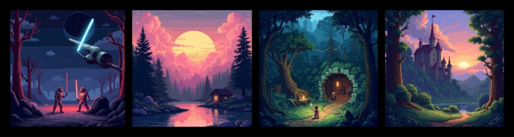 Pixel Art Illustrations FLUX像素艺术插图 LoRA模型网盘下载 - 万类AI-万类AI